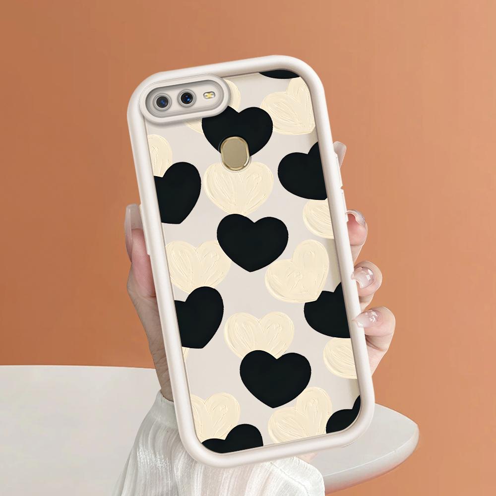 Soft Silicone Square Ladders Cartoon Pattern Full Cover Camera Protection Shockproof Case for OPPO Reno Realme OnePlus