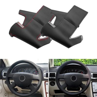 El dikişli Araba-styling Direksiyon Deri Kapak VW Caddy 2003 2004 2005 2006 Caravelle 2003-2009 Transporter T5