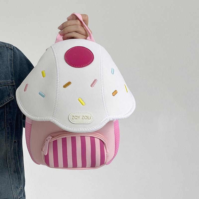 

Mini Cute Mushroom Backpack Cartoon Kawaii Children Backpack Kindergarten Kids Bag Lightweight Children Travel Backpack Gifts розовый