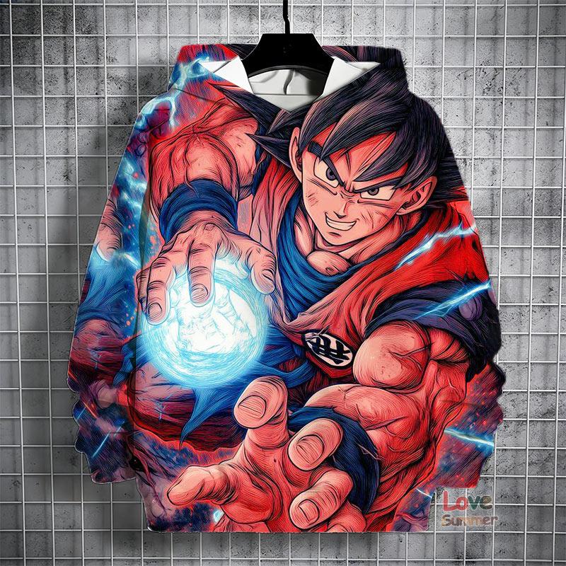 Hot Sale Trend Hip-Hop Hooded Sweatshirt S-5XL Adults Dragon Ball Battle Suit 3D Print Hoodie Sports Sweatshirt Top Clothing