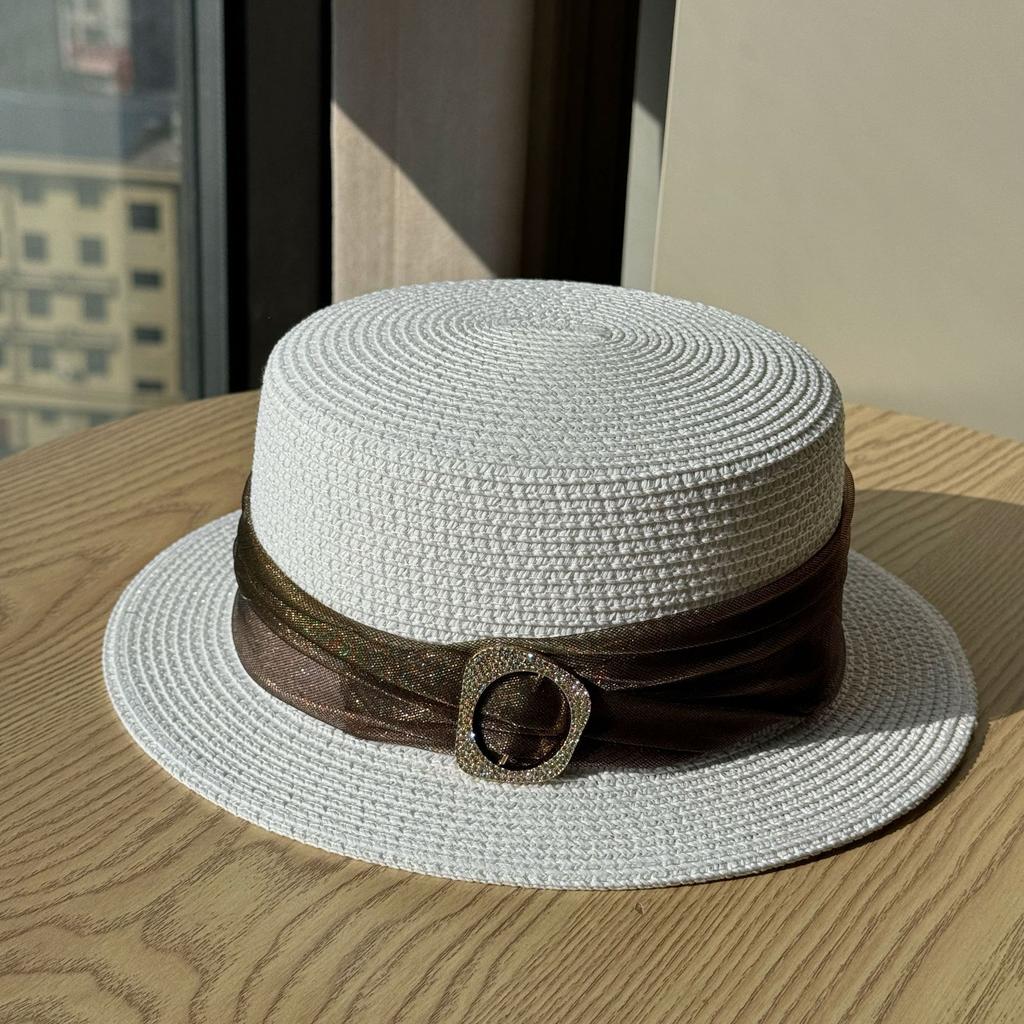 Women New Summer Straw Hat Retro Top Hat Women's Sunshade Beach Hat Jazz Hat