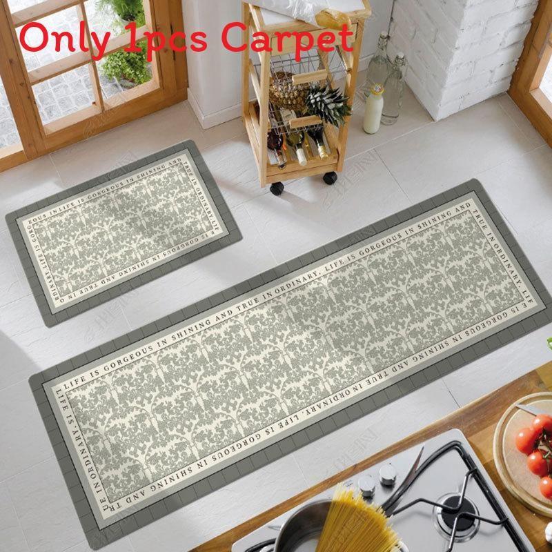 Pvc Long Rectangular Kitchen Floor Mat Waterproof Oilproof Nonslip For House Kitchen
