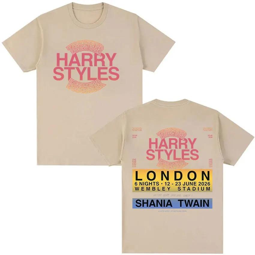 Harry Styles Together 2026 Tour Graphic TShirt Mens Fashion Short Sleeve Tee Unisex High Quality Cotton Fashion TShirt