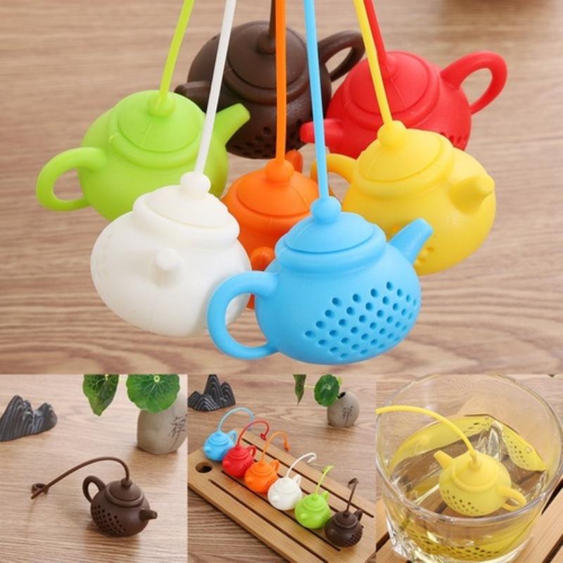 Teapot-Shape Tea Infuser Strainer Silicone Tea Bag Leaf Filter Diffuser Portable Teapot-Shape Tea Infuser Strainer Silicone Tea Bag Leaf Filter Diffuser Portable