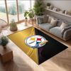 Pittsburgh Steelers Kristall-Samt-Teppich, Personalisierte rutschfeste Fußmatte mit individuellem Namenstext für Wohnkultur, Geschenk