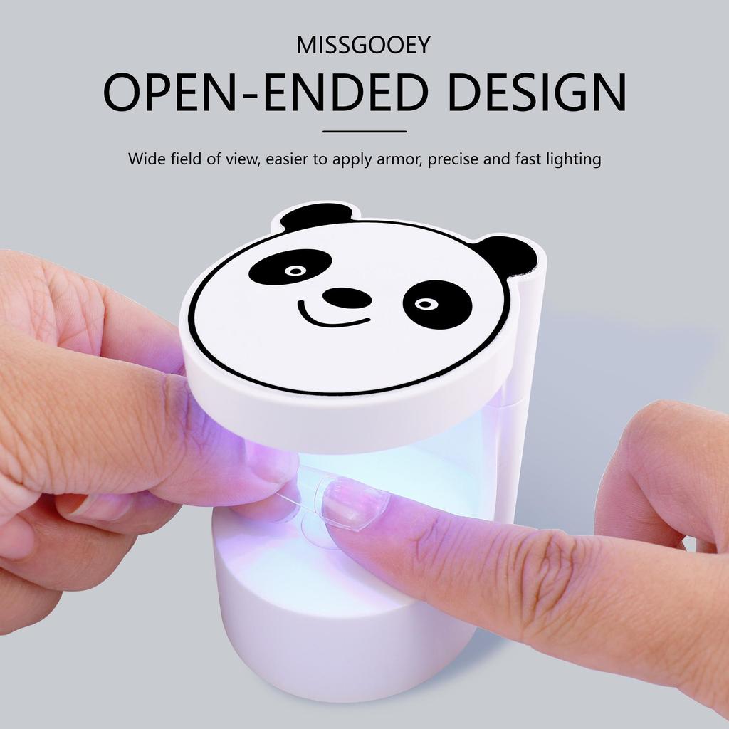 Rechargeable Panda Cube Mini Nail Lamp for Quick Gel Polish Curing