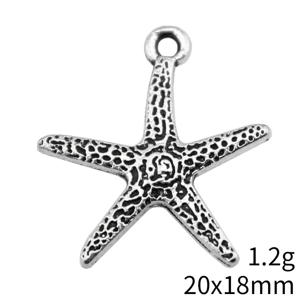 Seestern Meeres-Charms Kollektion Tier-Charms Für Strand-Thema DIY Armband Halskette Schmuckherstellung Zubehör Für
