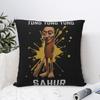 Tung Tung Tung Piazza Sahur Federe Cuscino Poliestere Soggiorno Meme Italiano Brainrot Umorismo Copricuscino Decorazione Divertente Federa Cuscino