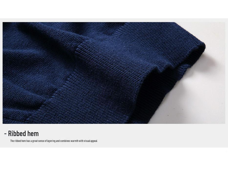 Men's Solid Color Knit V-Neck Cardigan Sweater - Spring/Autumn Business Outerwear