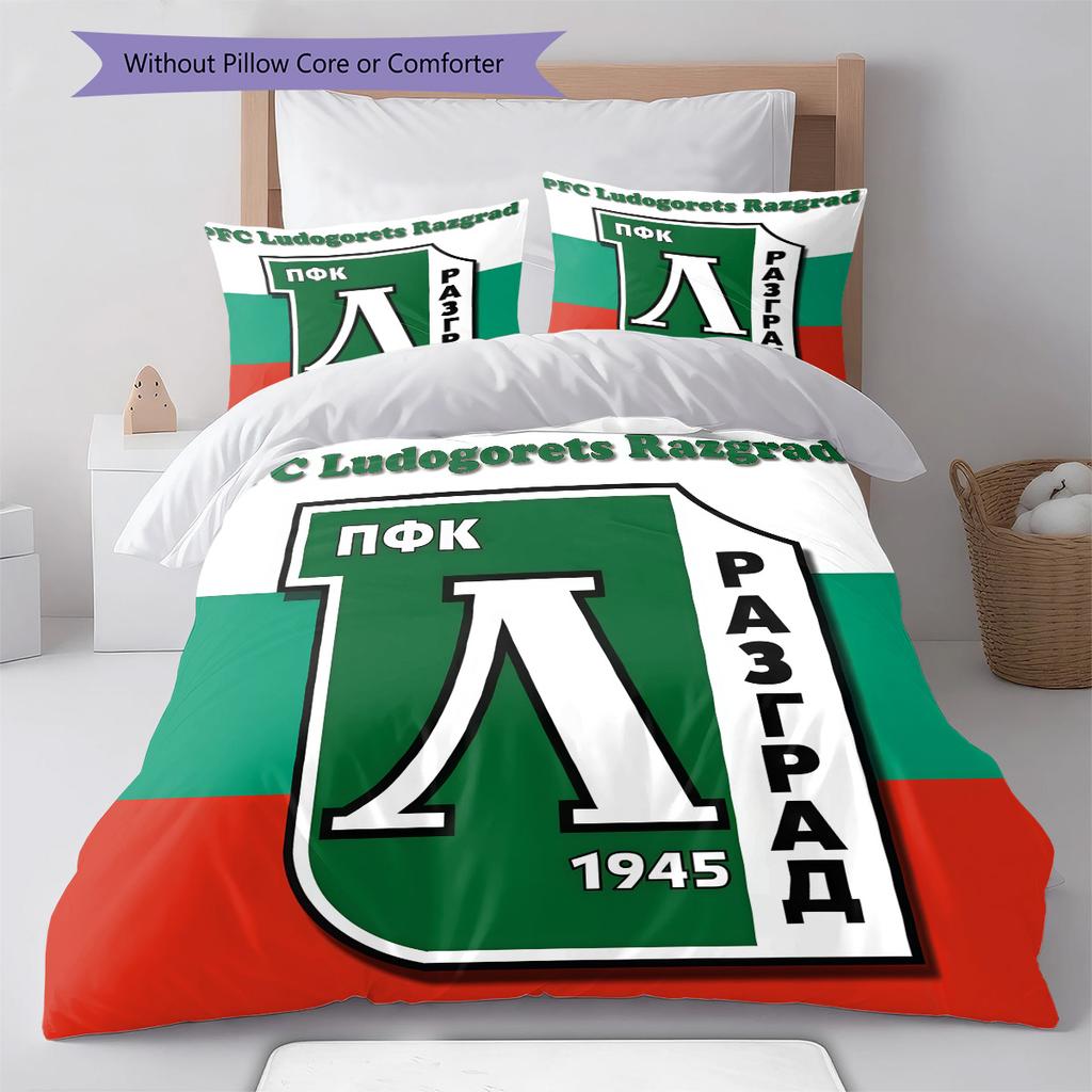 PFC Ludogorets Razgrad Bedding Quilt Set Quilt Cover Pillowcase Home Decoration Birthday Gift (1 * Duvet Cover + 2 * Pillowcase, Without Core)
