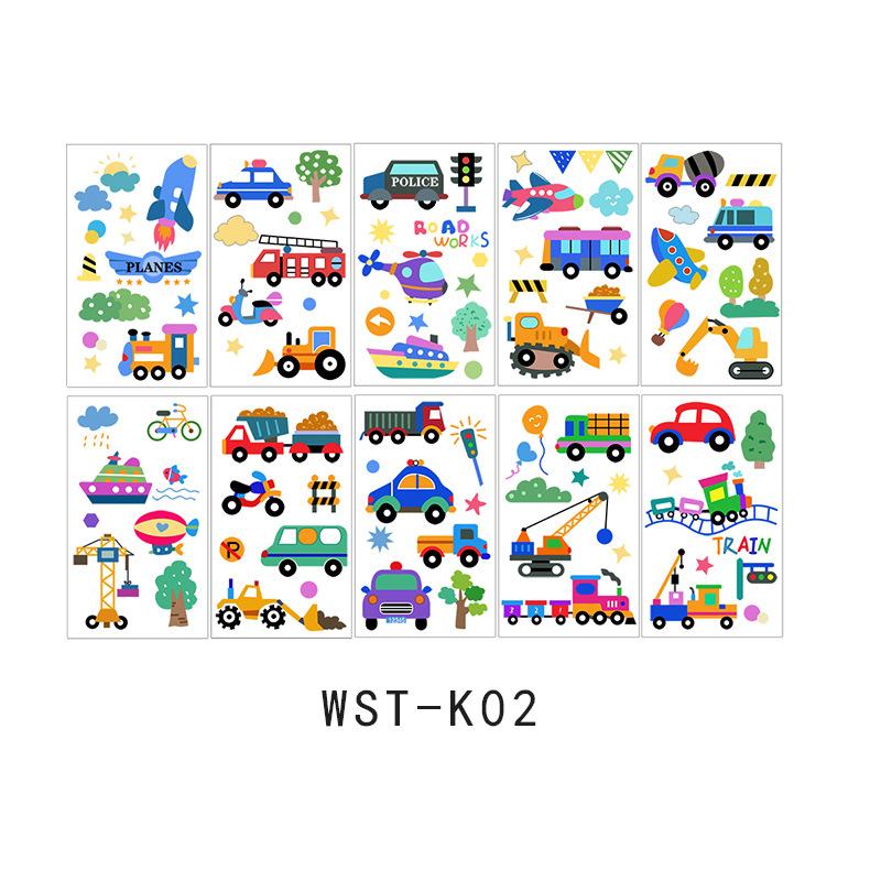 Trendy Unisex Sticker Toy Tattoo Sticker Little Fresh Arm Cute Watch 10Pcs set Waterproof Children's Set Face INS Cartoon