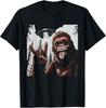 Funny Sasquatch Bigfoot Rock On Selfie With UFO Alien Unisex T-Shirt