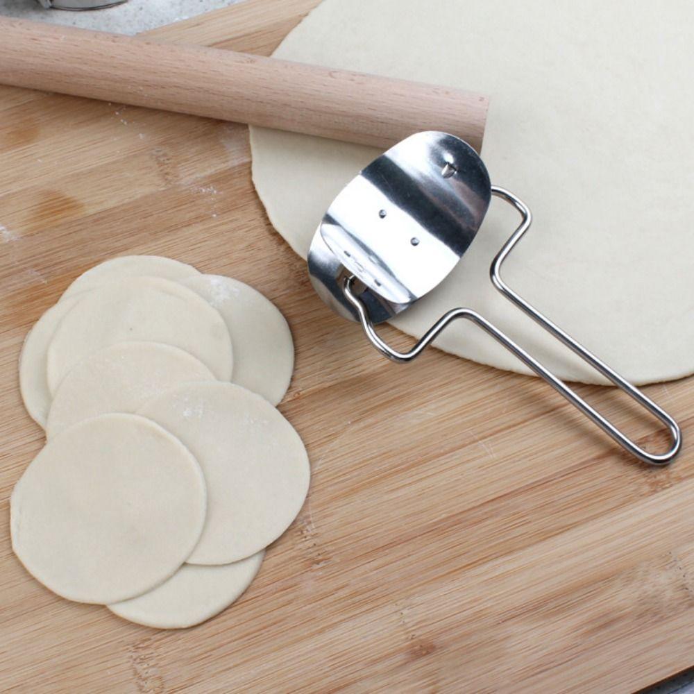 Stainless Steel Stainless Steel Dough Press Practical Dough Cutter Dough Circle Roller Home
