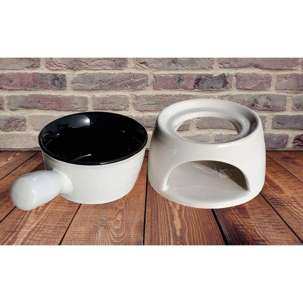 Aromatherapy Aroma Ceramic Fondue Burner, Ceramic Oil Scented Diffuser, Furnace for Bedroom, Home Decor Item, Housewarming Gift (White)