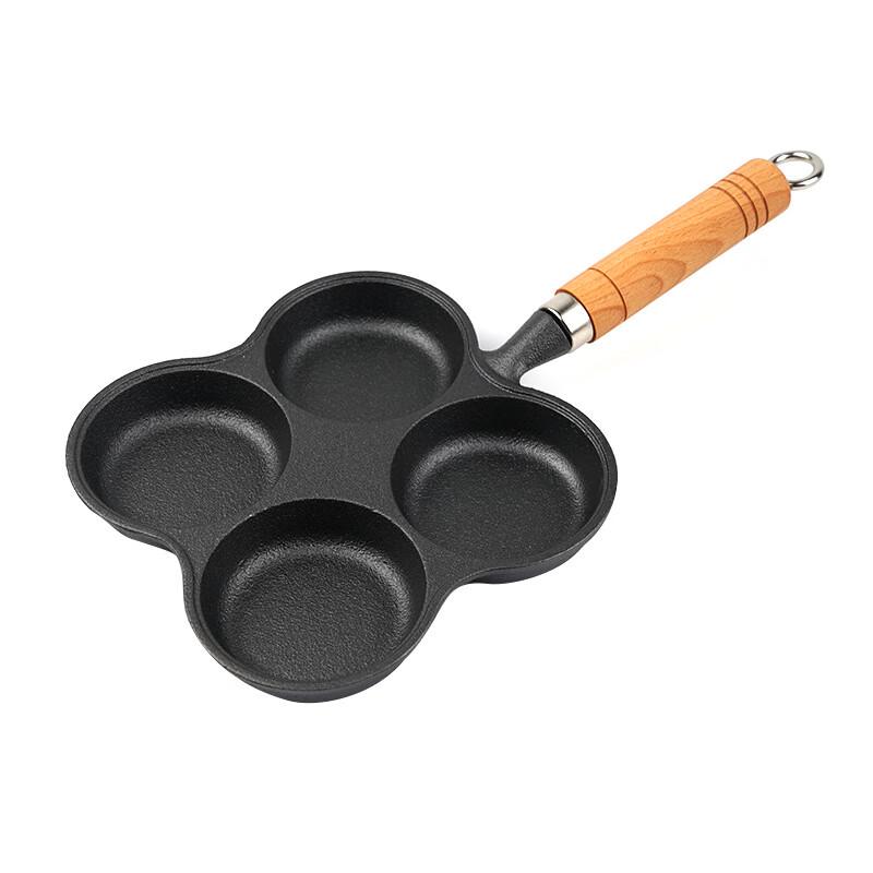 Yoshida Sho Cast Iron 4-Hole Egg Dumpling & Burger Pan - 2-Pack
