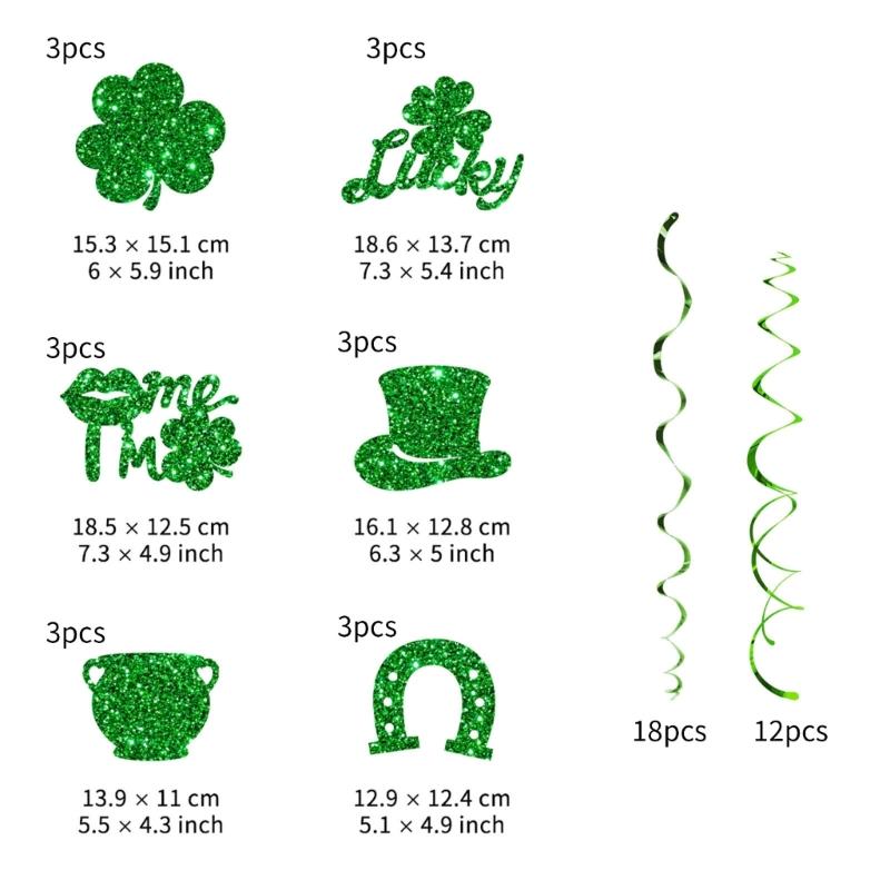 Quick Setups No Tools Needed Helical Shamrock Hanging Decoration for Fast Party Decoration on . Patrick's Festivities
