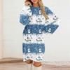 Women's Round Neck Casual Long Sleeve Plush Dresses