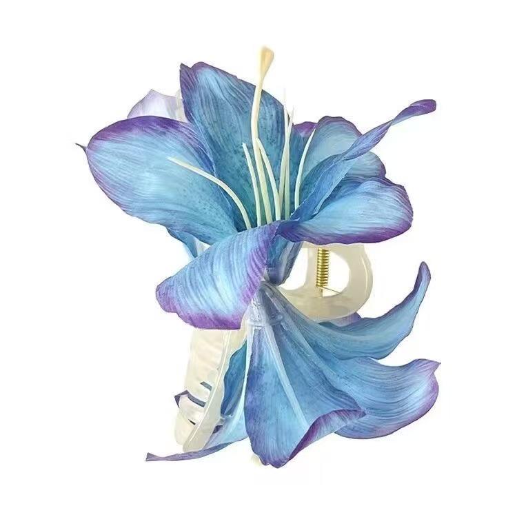 Seaside Atmosphere Lily Flower Hair Clip for Women - Vacation Style Accessory