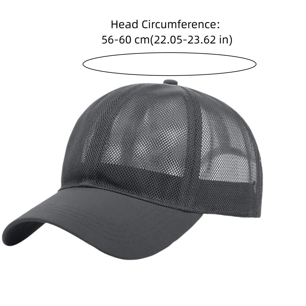 Adjustable Full Mesh Baseball Cap Openwork Polyester Quick Dry Baseball Cap Sun Protection Soild Color Hollow Out Baseball Cap