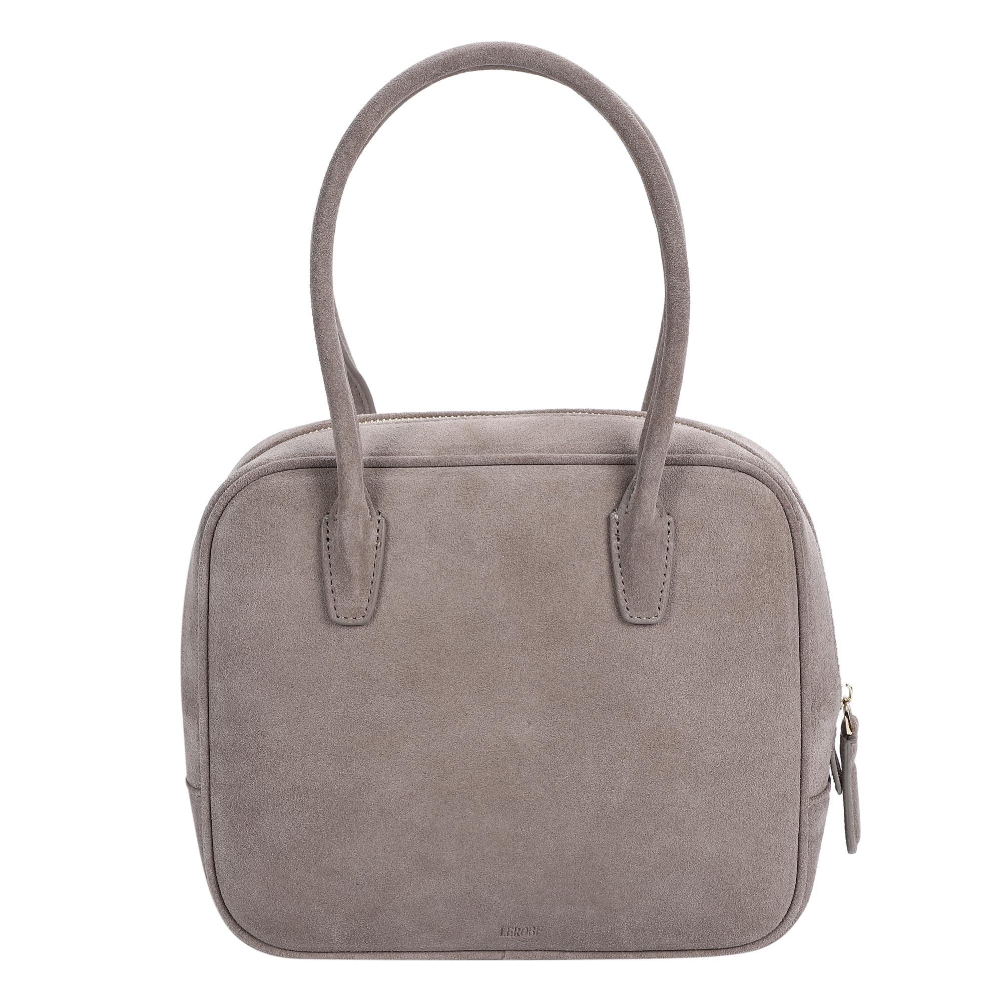 

ANA McQueen Premium Suede Square Handbag (Gray)