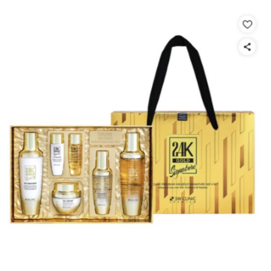 

3W CLINIC Premium 24K Gold Signature 5GF Skincare Set 4pcs + Shopping Bag