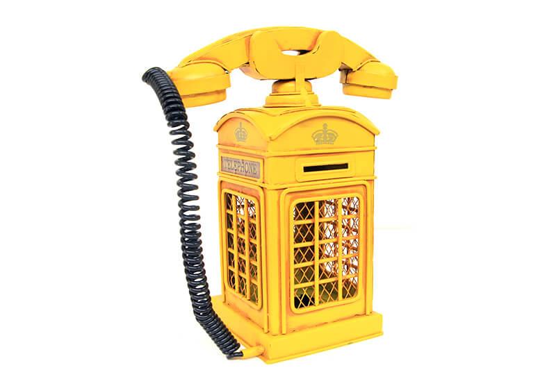 Decorative Metal Phone Piggy Bank with Handset