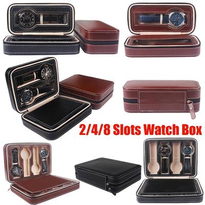 PU Leather Watch Box Watch Dislpay Box Watch Storage Box 2/4/8 Slots Watch Box Watch Box
