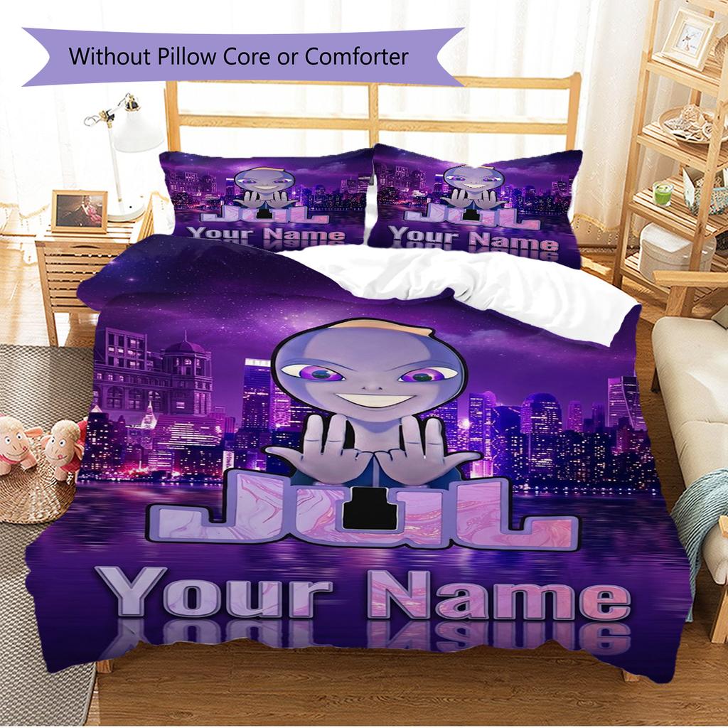 Name Custom Jul album Poster Pattern Bedding Set Quilt Cover Pillowcase Home Decor Gift (1 * duvet cover + 2 * pillowcase, without core)