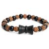 Karungali Rudraksha Damru Bracelet with 5 Mukhi Rudraksha for Peace, Focus & Protection, Original Beads, Unisex for Men & Women