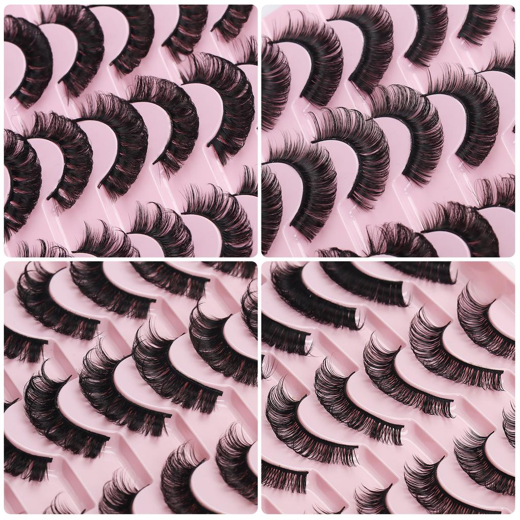 30 Pairs Of Dense Curled Eyelashes False Eyelash Dense Simulation