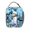 Gintama Lunch Bag The Silver Haired Warrior In Front of the Blue Background Vintage Good Classic Heat Preservation Lunch Bag
