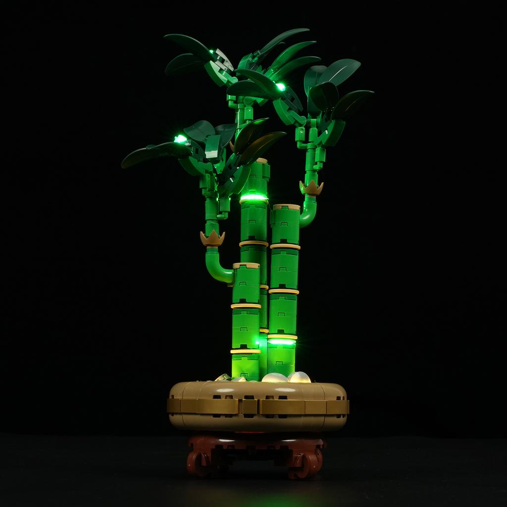 DIY LED Lighting Kit For LEGO The Botanical Collection 10344 Lucky Bamboo Building Block Toy Decoration Adjustable Lighting Accessories