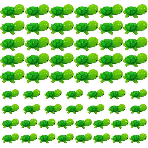 

Tiny Resin Turtles 120 Pieces Miniature Sea Turtle Figurine Mini Sea Creatures Tortoise Animals Figurines Garden Micro Landscape Home Terrarium Color
