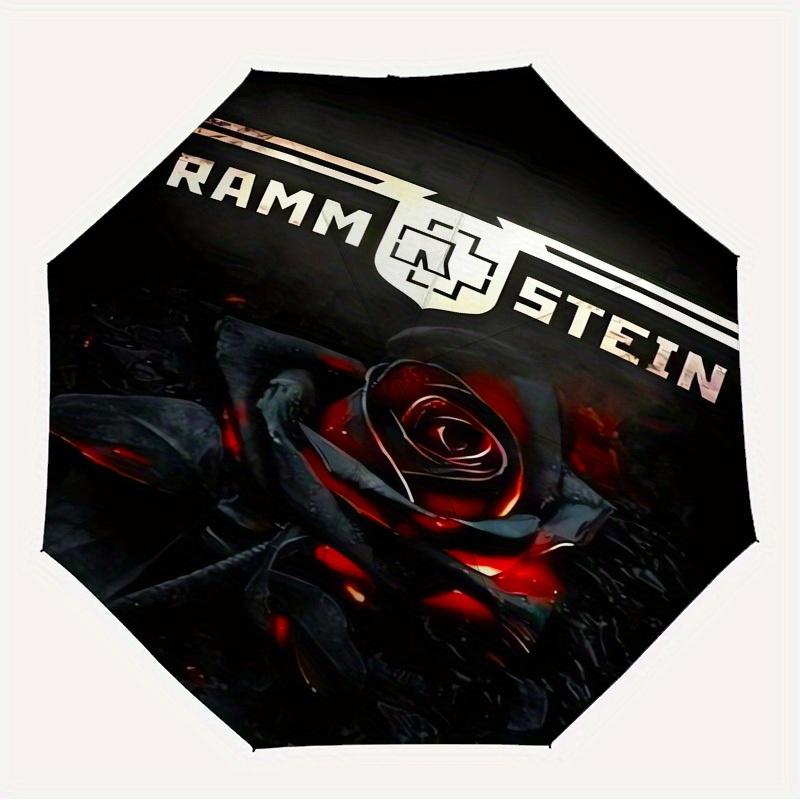1pc Rammstein, Rose Themed High-quality Umbrella,Automatic Opening and Closing Umbrella,Multi-functional Umbrella G0811010