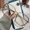 Luxury Ladies Transparent Glasses Fashion Large Square Frame Near Sight Eyeglasses Men Women Anti-Blue Light Myopia Eyewear