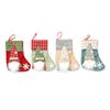 4 Pcs Lovely Christmas Hanging Socks Christmas Stockings Candy Gift Bag Christmas Decorations For Home Office Party