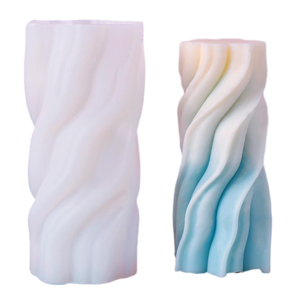 3D Cylinder Candle Mold for Making Candle Soap Plaster Ornament Silicone Resin Casting Molds DIY Craft Non-stick Mould