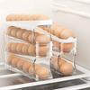 Egg Storage Box Organizer for Refrigerator Rolling Egg Organizer Holder Fridge Storage Organizer Food Storage Container