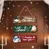 Indoor Outdoor Xmas Welcome Plaque Christmas Sign for Front Door Rustic Wooden Hanging Ornament Festival Gift New Home Wall Decor with Lanyard