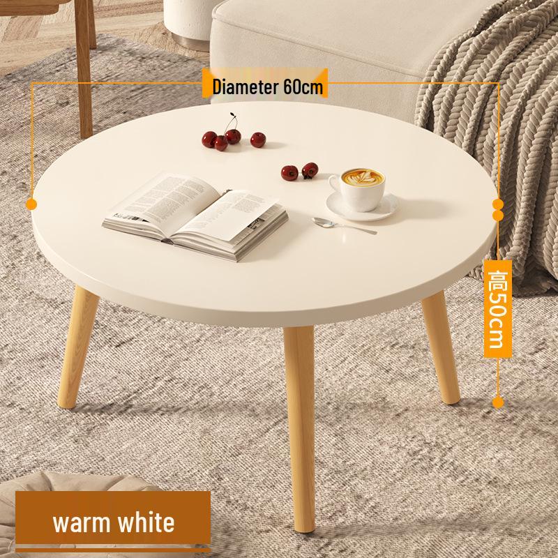 Round Coffee Table - Small, Stylish, Minimalist Side Table for Home, Balcony, or Sofa.