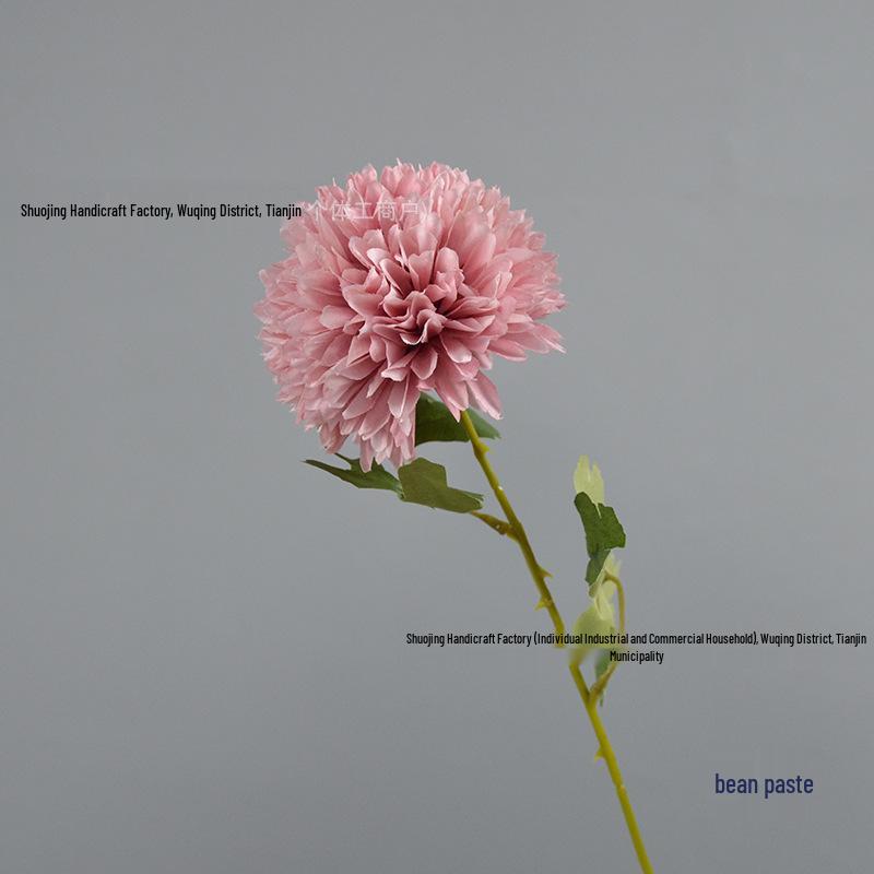 Green Onion Ball Single Stem Chrysanthemum Gift Box Bouquet and Floor Stand Accessories