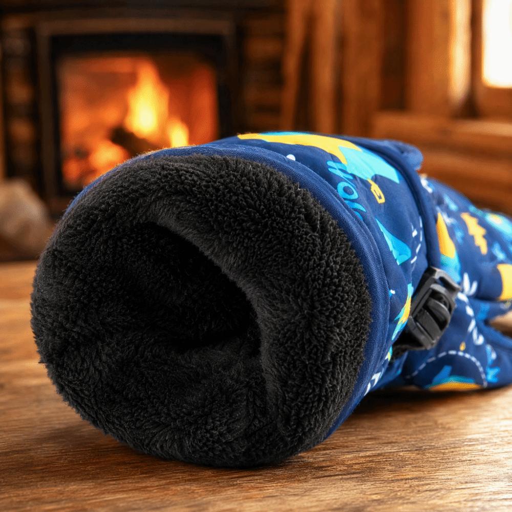 Thicken Winter Snowboard Gloves Cartoon Kids Gloves Breathable Warm Gloves Outdoor