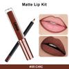 Waterproof Matte Lip Liner & Gloss Set: Long-Lasting, Non-Fading, Non-Stick