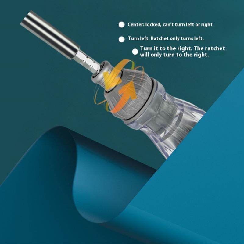Practical Ratcheting Screwdriver Set Featuring 12 Steel Bit and Ergonomic Grip for Accuracy Work