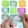 Glitzer Squishy Eiswürfel Maltose Fidget Spielzeug Weiches Mochi Anti-Stress Quetschspielzeug Transparentes Quadrat Dekompression Geschenke