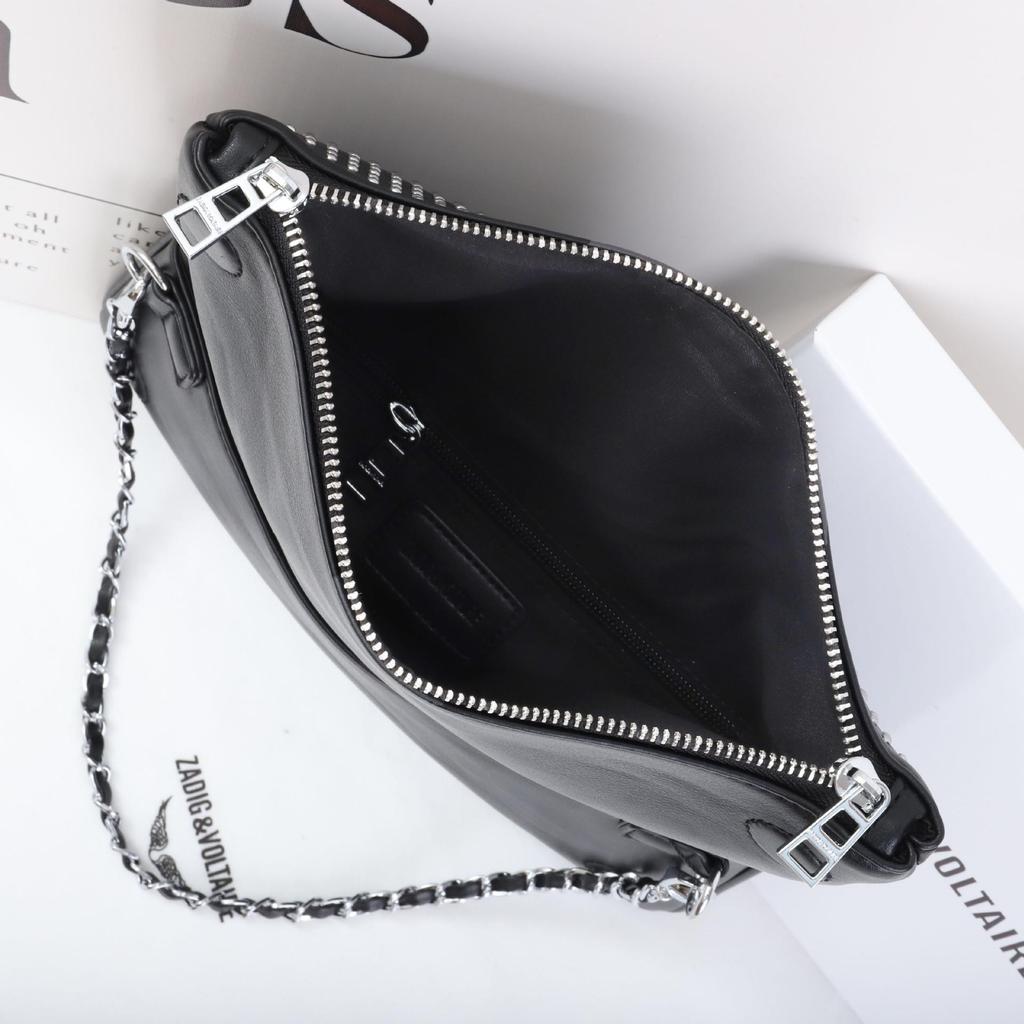 2025 Nová dámská crossbody kabelka-clutch s kamínky a křídlem