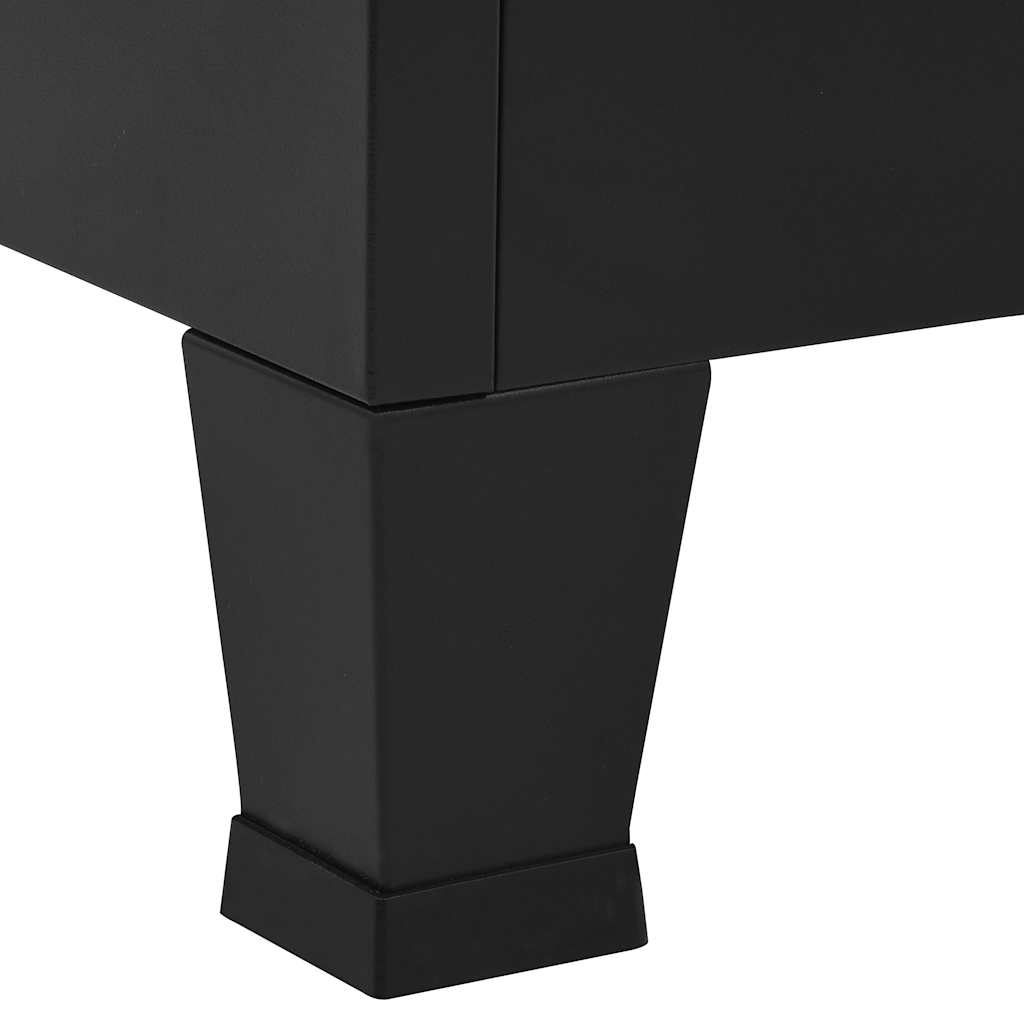 Vidaxl Industrial Storage Cabinet, Black 90X40X100 Cm Steel