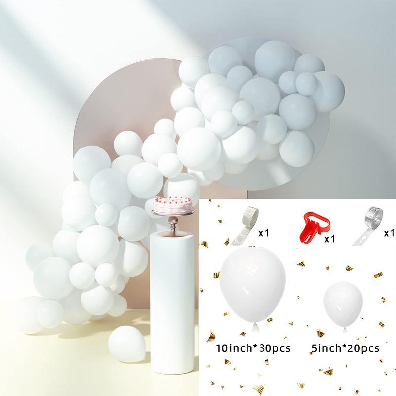 

Birthday Balloon Balloon Set Birthday Balloon Arrangement Premium Sense Balloon Wedding Float Big little white set.