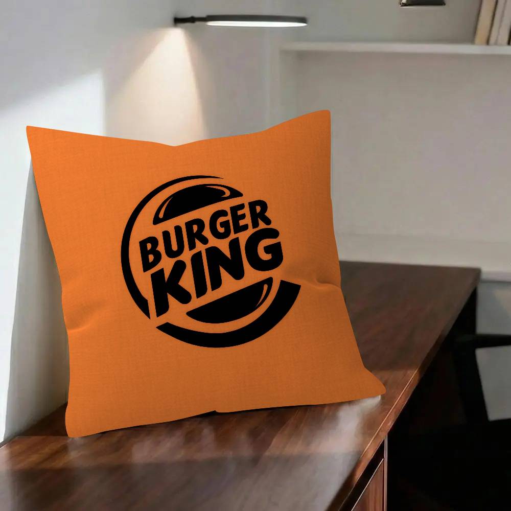 Pillow anime Cushion Cover x Polyester Sofa Cushions Decorative Throw Pillows Home Decoration Pillowcover Logo Burger King