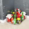360 Degrees Rotating Rotating Fridge Tray Oval Condiment Organizer  Beverages